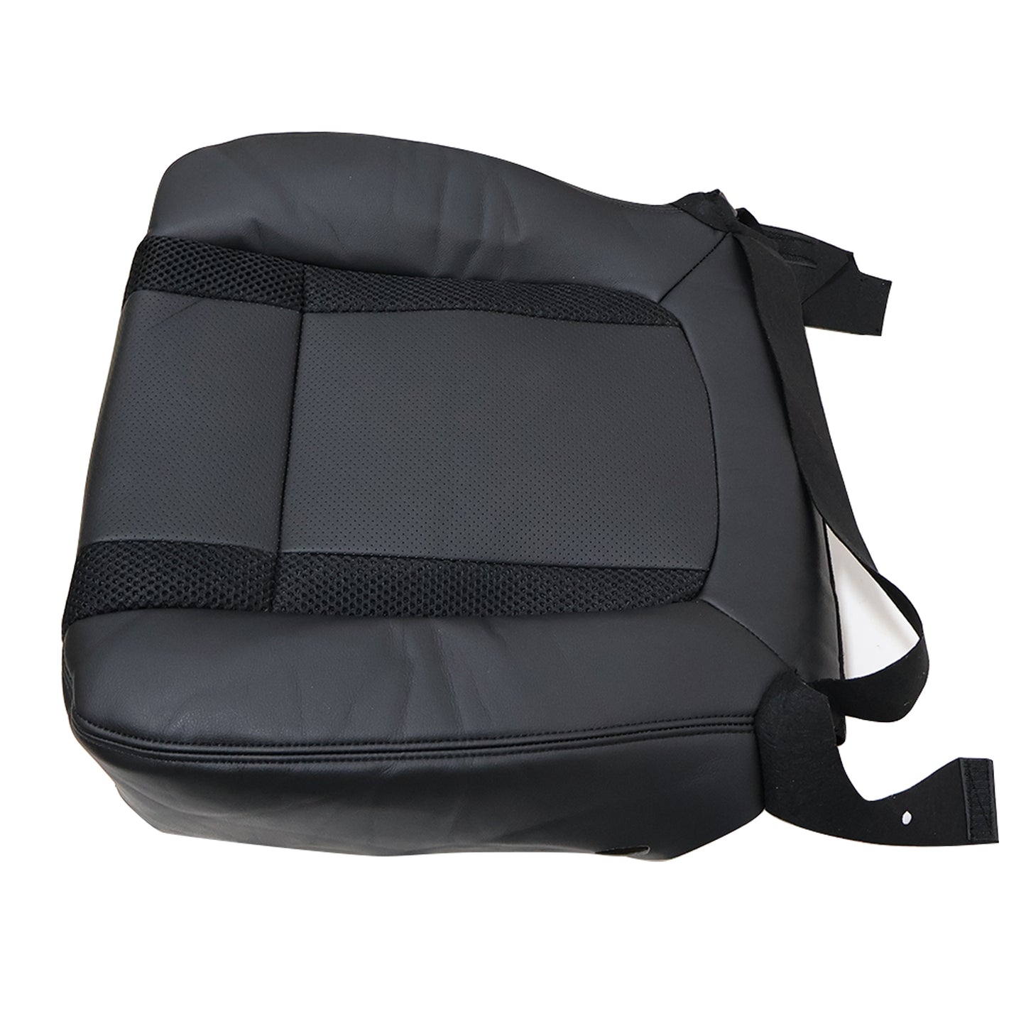 For 2010-2014 Ford F-150 Raptor SVT Front Driver & Passenger Bottom & Top Leather Seat Cover Black