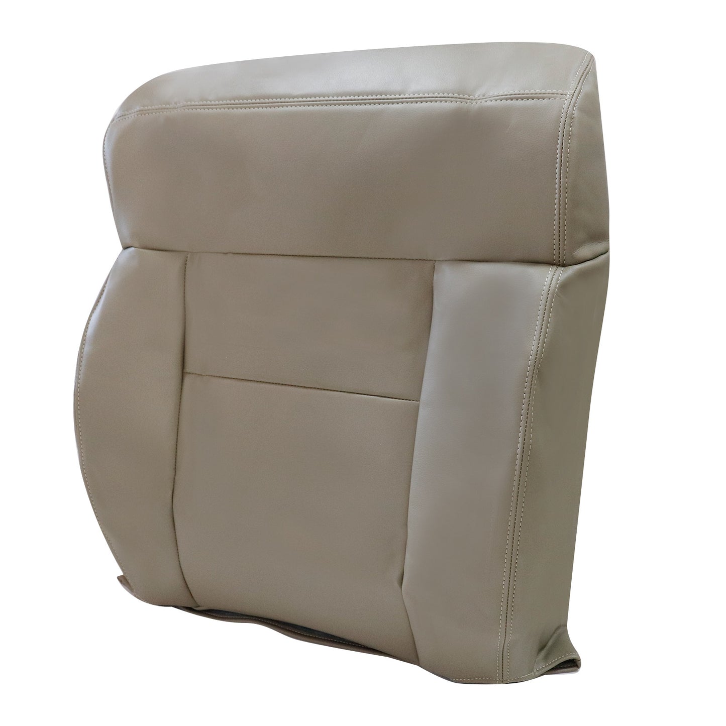 Front Driver & Passenger Bottom & Top Leather Seat Cover Tan 2004-2008 For Ford F-150 Lariat XL XLT STX FX4