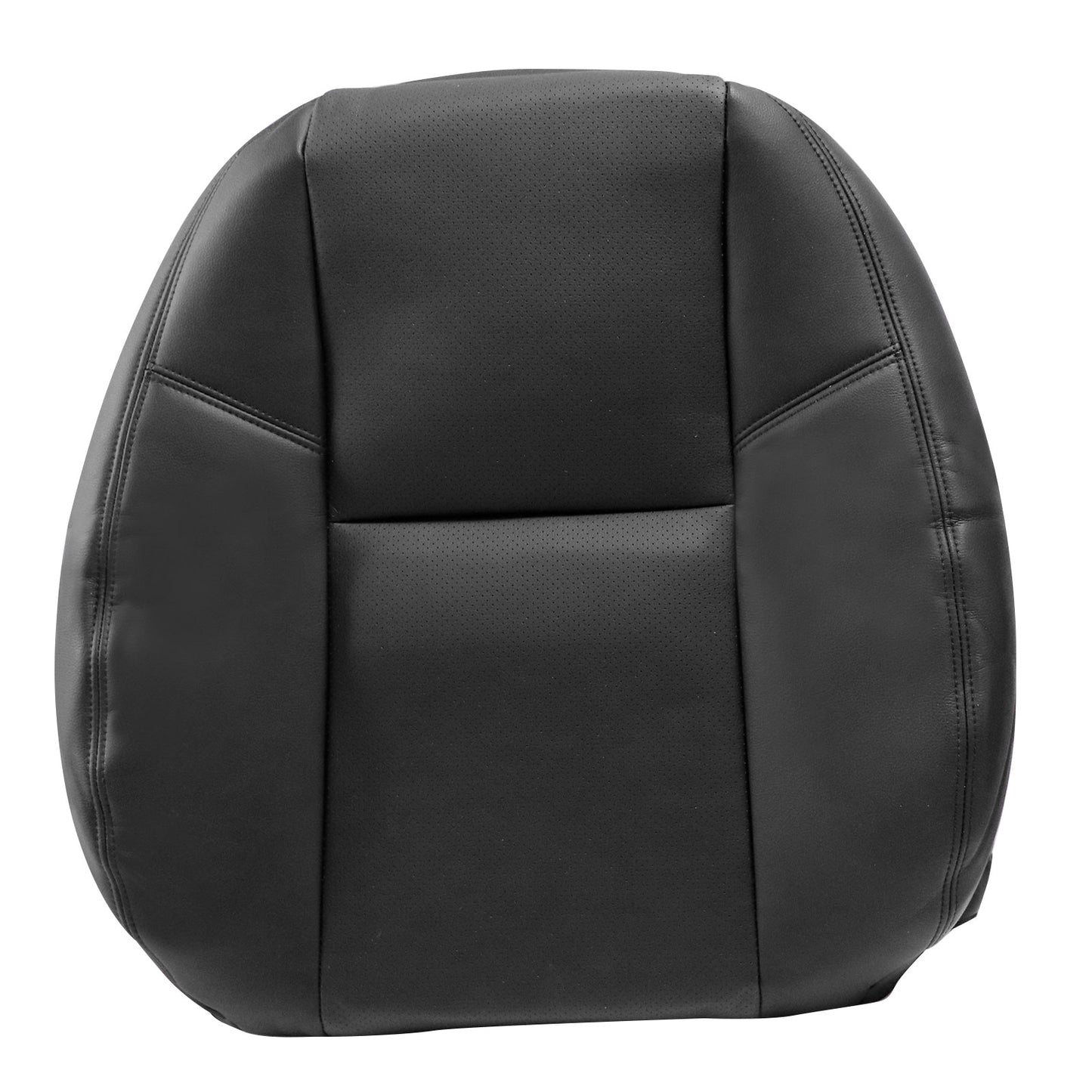 For 2007-2014 Cadillac Escalade Front Driver & Passenger Bottom & Top Perforated Leather Seat Cover Black