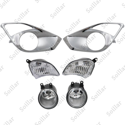For 2013-2015 Toyota Avalon Bumper Fog Lamp Set W/ Turn Signal Lights + Bezels