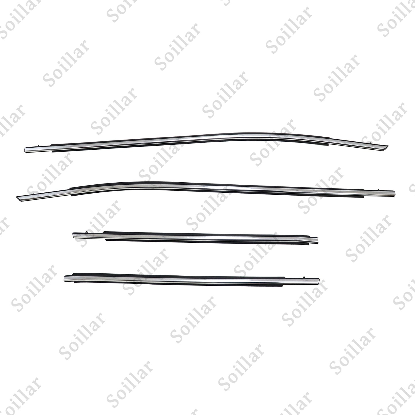 4Pcs Door Belt Molding Chrome Trim Left & Right Side For 2018-2022 Toyota Camry