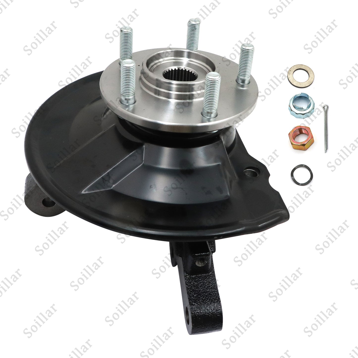 Front Driver Steering Knuckle & Hub Bearing Assy For Mitsubishi Outlander 07-18