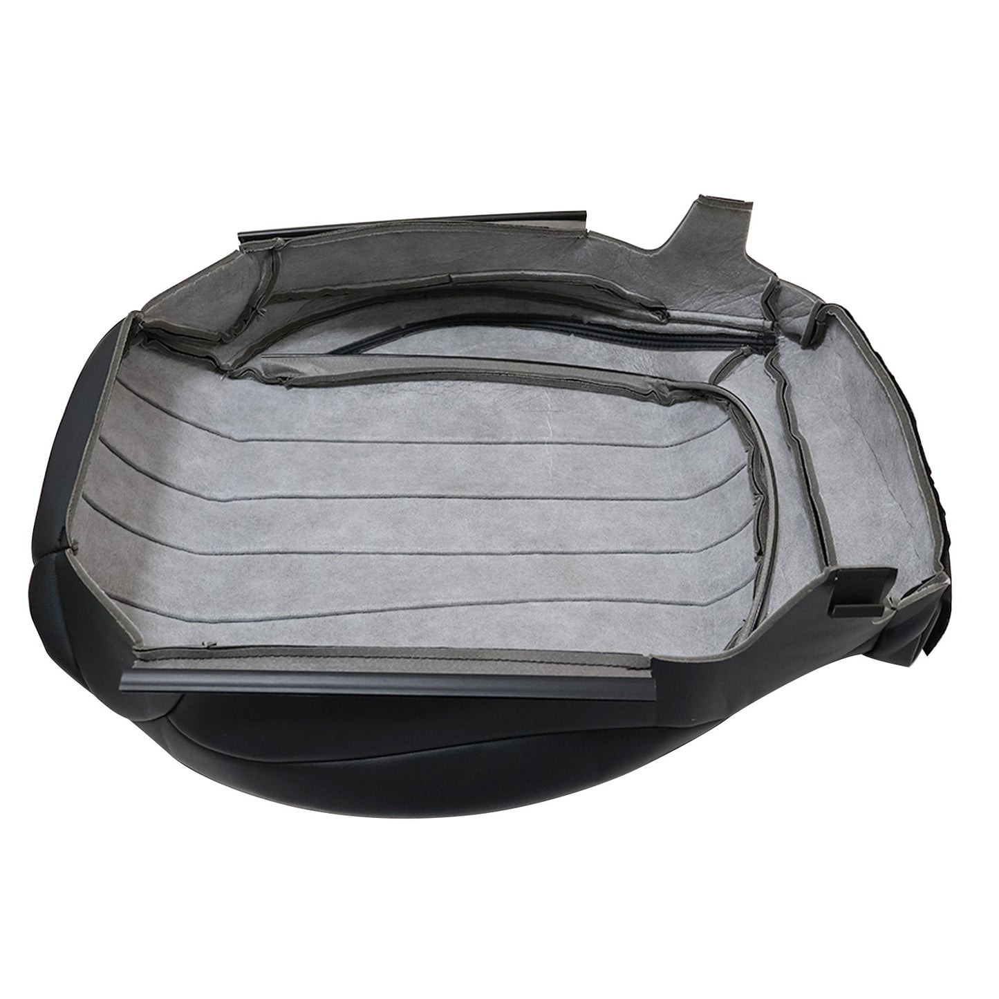 For 2017-2020 Mercedes Benz E300 E350 E400 E450 Driver & Passenger Bottom Leather Seat Cover Black