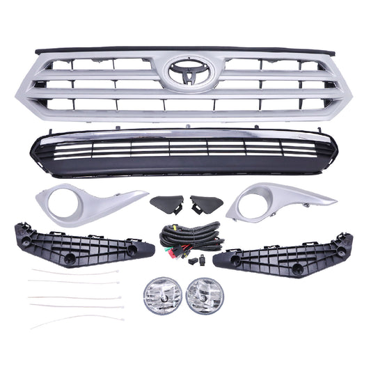Front Bumper Upper and Lower Grille Assembly For Toyota Highlander New 2011-2013