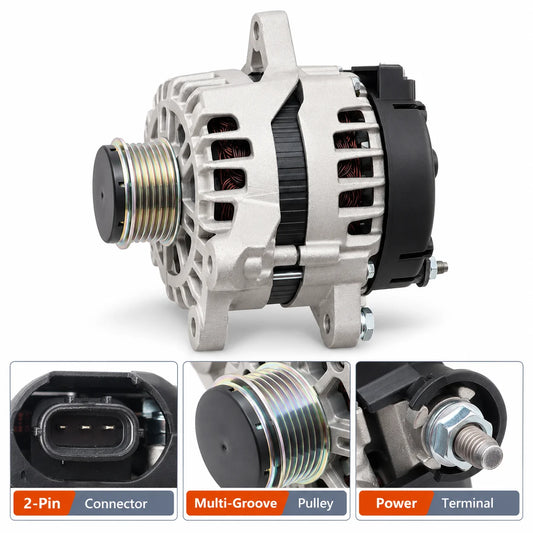 Alternator For 2017-2024  Kia Forte 2.0L 150A 12V CW 6-Groove