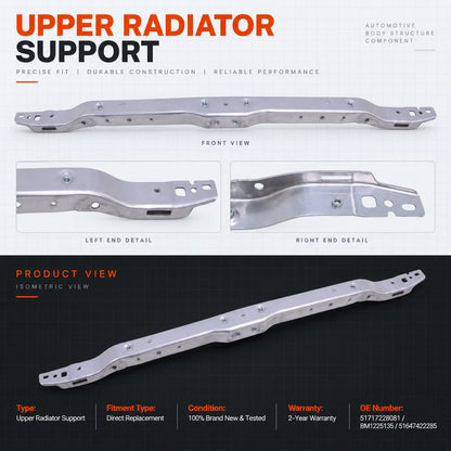Aluminum Radiator Support Cross Brace Compatible for 2019-2024 BMW G20 & 3 Series