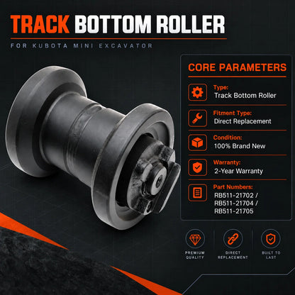 Bottom Roller For Kubota KX71-3S KX91-3 KX91-3S U25 U25S U30-3 U35
