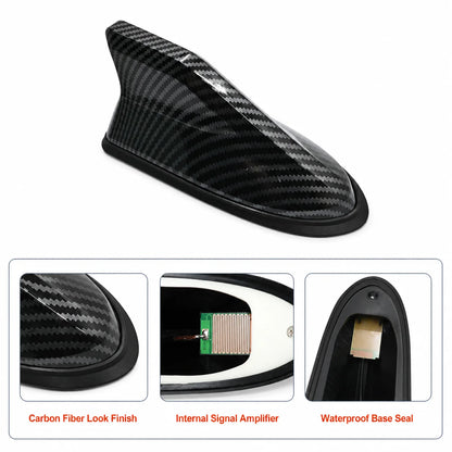 Carbon Fiber Shark Fin Roof Antenna Aerial For AM/FM Car Radio