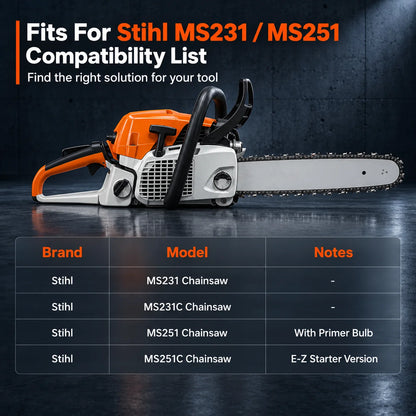 Carburetor With Primer Bulb Chainsaw Tune Up For STIHL MS231 MS251 MS231C MS251C
