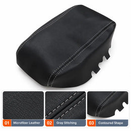 Center Console Seat Armrest Cover Black For 2017-2020 Kia Sportage
