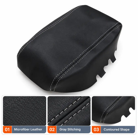Center Console Seat Armrest Cover Black For 2017-2020 Kia Sportage