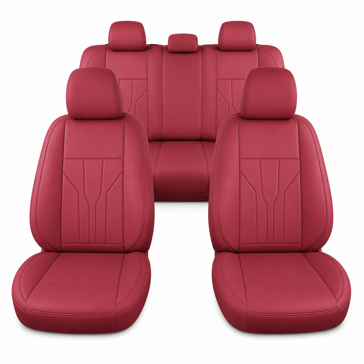 For Toyota Camry Car Seat Covers 5-Seats Front + Rear Protector Leather Full Set