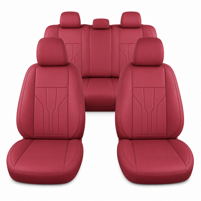 For Toyota Camry Car Seat Covers 5-Seats Front + Rear Protector Leather Full Set