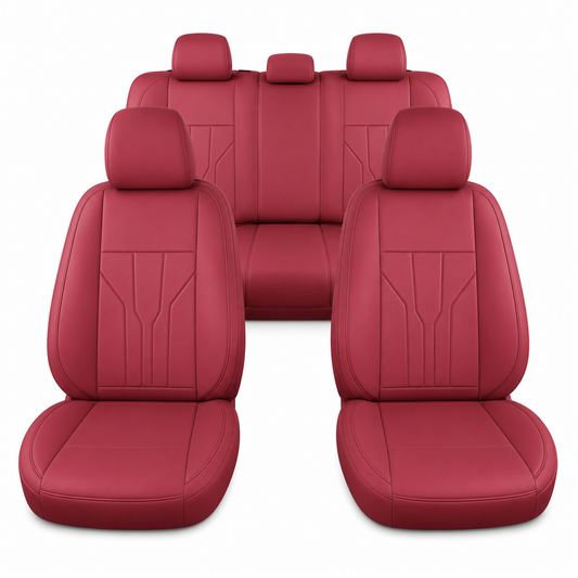 For Toyota Camry Car Seat Covers 5-Seats Front + Rear Protector Leather Full Set