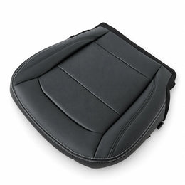 Driver Bottom Leather Seat Cover Black PERF For 2016-2019 Ford Explorer V6 V8