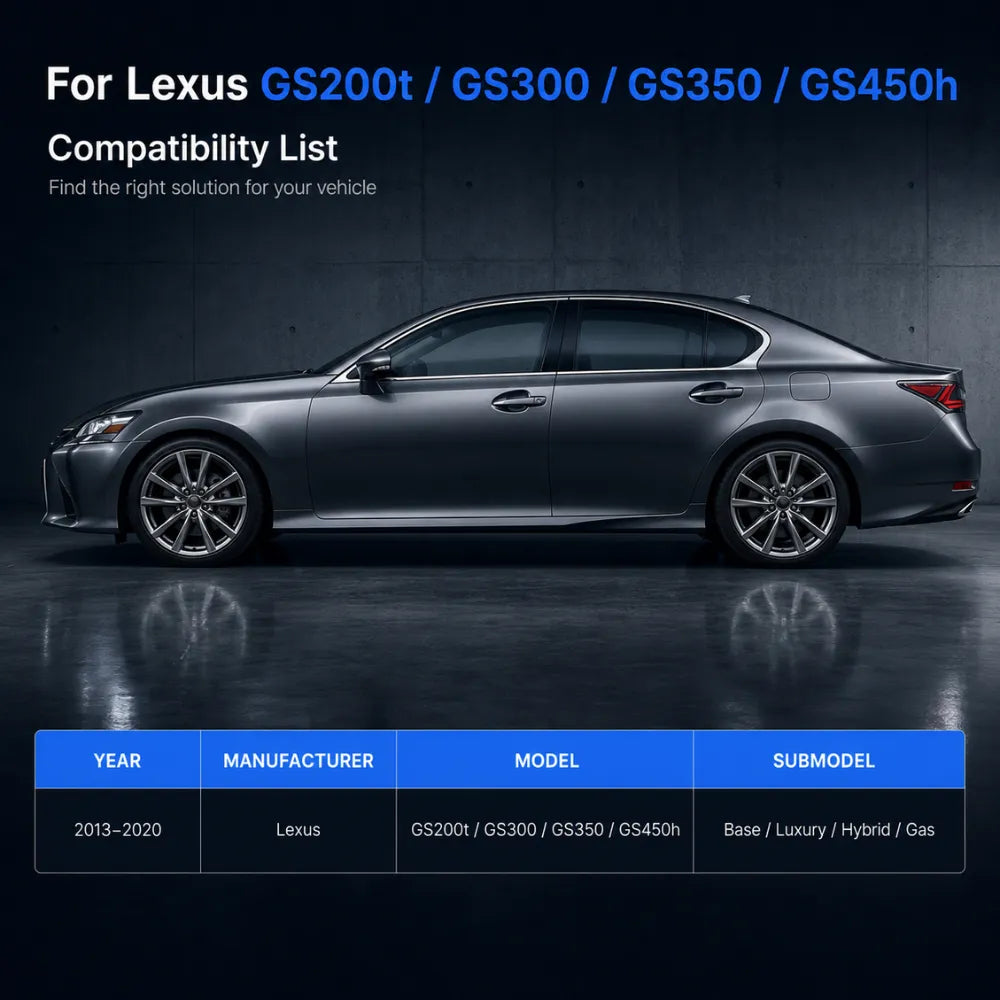 Driver Bottom Perforated Leather Seat Cover Black For 2013-2020 Lexus GS350