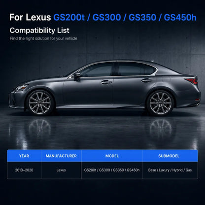 Driver Bottom Perforated Leather Seat Cover Black For 2013-2020 Lexus GS350