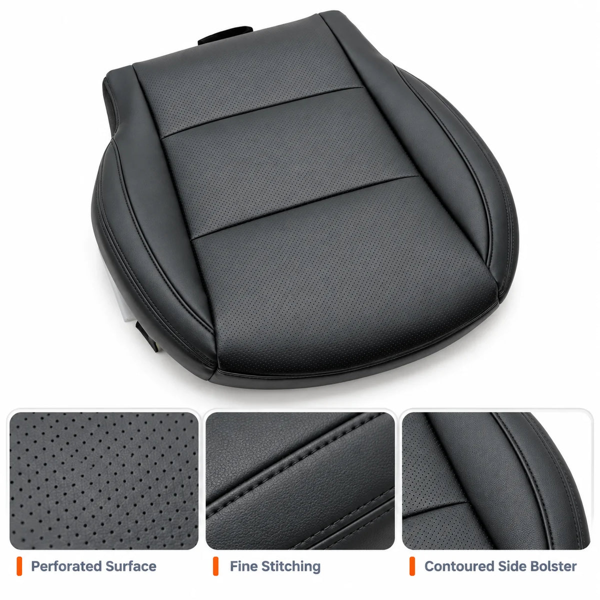 Driver Bottom Perforated Leather Seat Cover For 2012-2019 Hyundai Santa Fe