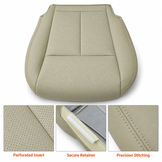 Driver Bottom Replacement Leather Seat Cover Tan For 2013-2018 Nissan Altima