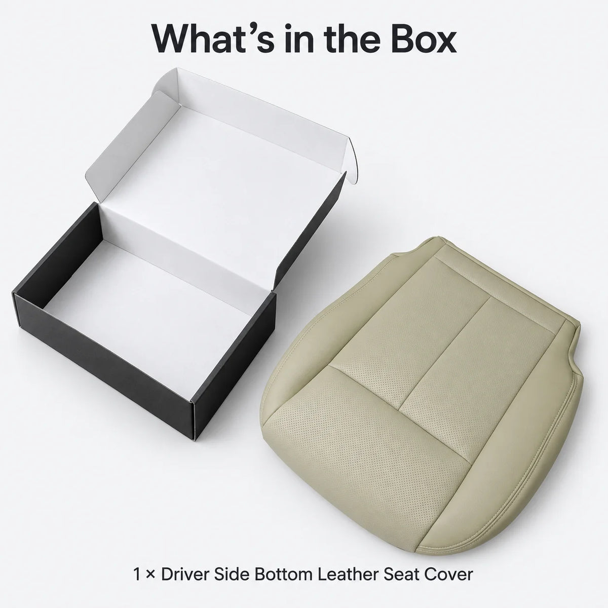Driver Bottom Replacement Leather Seat Cover Tan For 2013-2018 Nissan Altima