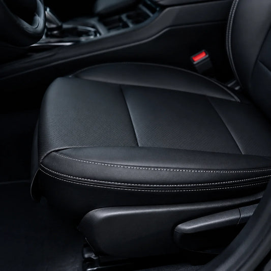 Driver Leather Perforated Bottom Seat Cover Black For 2015-2017 Subaru Legacy