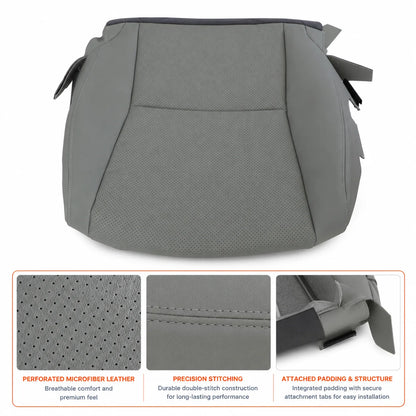 Driver Side Bottom Leather seat cover Gray For 2010-2015 Lexus RX350 RX450h