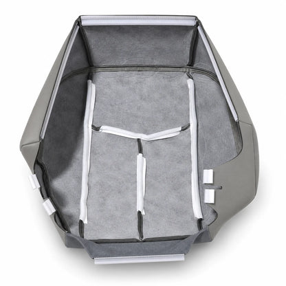 Driver Side Bottom PERF Leather Seat Cover Gray For 2003-2006 Cadillac Escalade