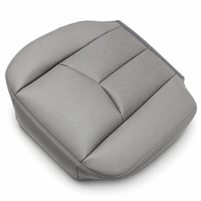 Driver Side Bottom PERF Leather Seat Cover Gray For 2003-2006 Cadillac Escalade