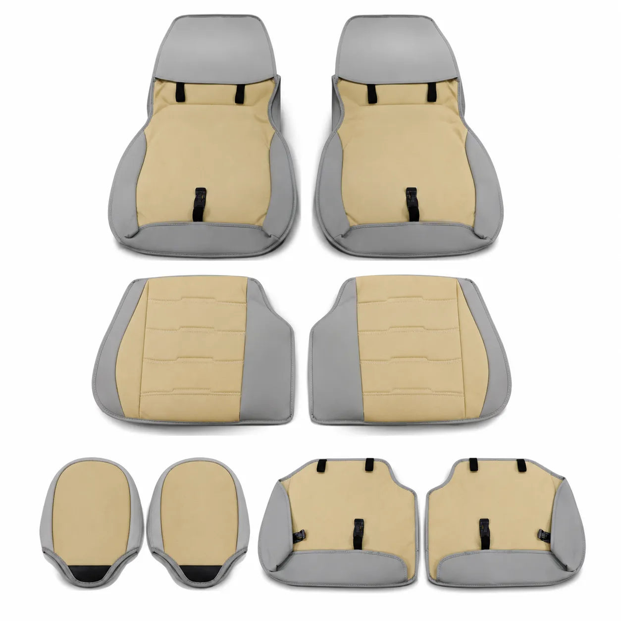 Faux Leather Car Seat Cover Front and Rear Full Set Cushion Pad for Mazda 3