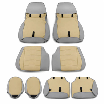 Faux Leather Car Seat Cover Front and Rear Full Set Cushion Pad for Mazda 3