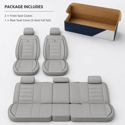Faux Leather Car Seat Cover Front and Rear Full Set Cushion Pad for Mazda 3