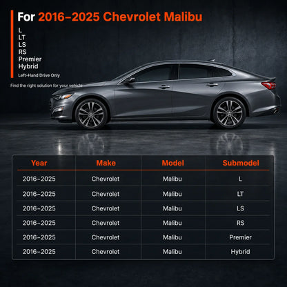 Floor Mats Liners Front & Rear 3D All-Weather TPE For 2016-2025 Chevrolet Malibu