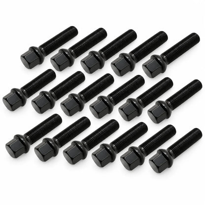 For 1994-2023 Mercedes-Benz Spacers 20 PCS M14X1.5 Black 65 mm Extended bolts