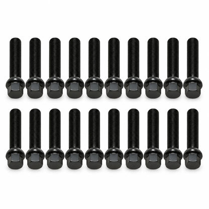 For 1994-2023 Mercedes-Benz Spacers 20 PCS M14X1.5 Black 65 mm Extended bolts