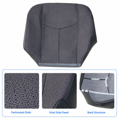 For 2003-2007 Chevy Silverado 1500 2500 HD Driver Bottom Cloth Seat Cover Gray