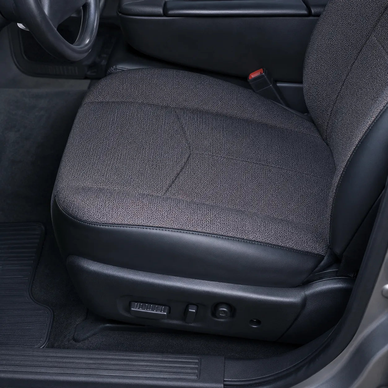 For 2003-2007 Chevy Silverado 1500 2500 HD Driver Bottom Cloth Seat Cover Gray