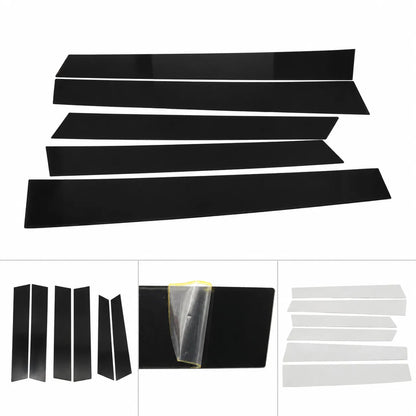 For 2007-2011 Honda CRV 6pc Black Window Pillar Posts Door Trim Piano Cover