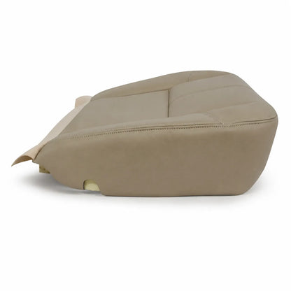 For 2007-2014 Chevy Silverado GMC Sierra Front Driver & Passenger Bottom & Top Leather Seat Cover Tan