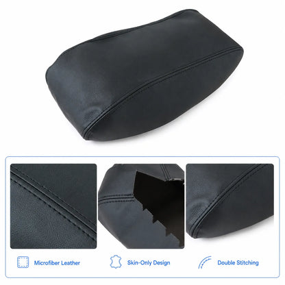 For 2011-2019 Jeep Grand Cherokee Leather Center Console Lid Armrest Cover Black