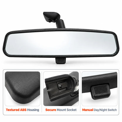 For 2012-2017 Toyota Tacoma Tundra Sienna Sequoia Interior Rearview Mirror Black