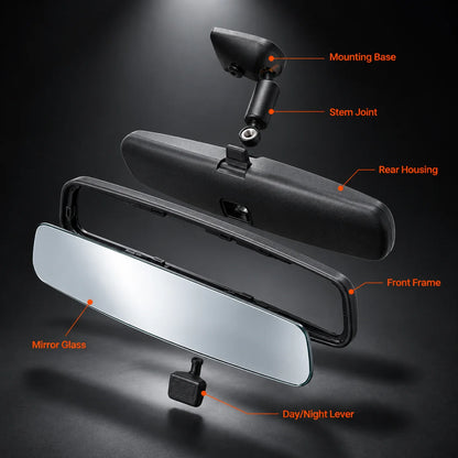 For 2012-2017 Toyota Tacoma Tundra Sienna Sequoia Interior Rearview Mirror Black