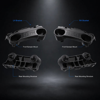 For 2014-2021 Infiniti Q50 Pair Front Bumper Bracket Beam Mount Support LH & RH