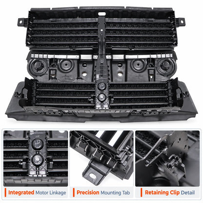 For 2017-2019 Ford Escape Front Radiator Shutter Assembly With Motor GV4Z-8475-A GV4Z8475A