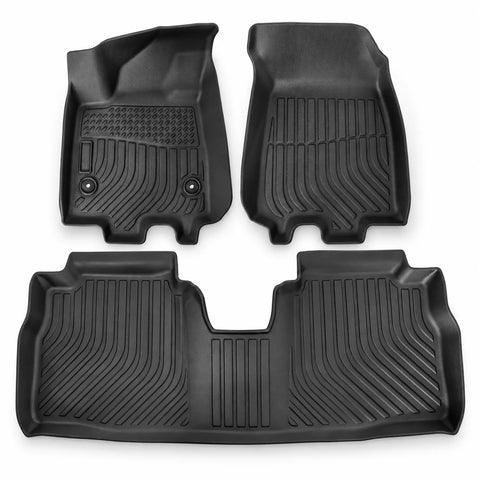 2PCS TPE Floor Mats Liner Front & Rear Black For 2024-2025 Chevrolet Equinox EV