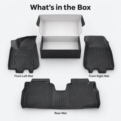 2PCS TPE Floor Mats Liner Front & Rear Black For 2024-2025 Chevrolet Equinox EV
