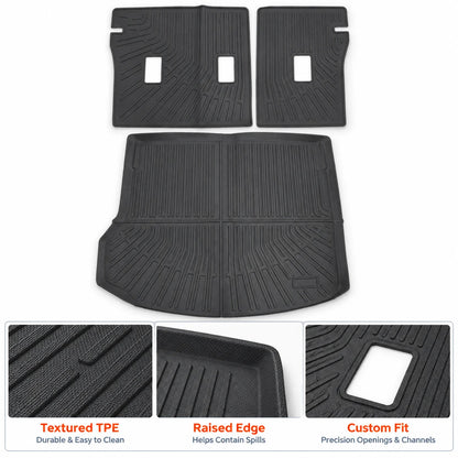 TPE Backrest Mats & Trunk Cargo Liners Mat For 2024-2026 Chevrolet Equinox EV