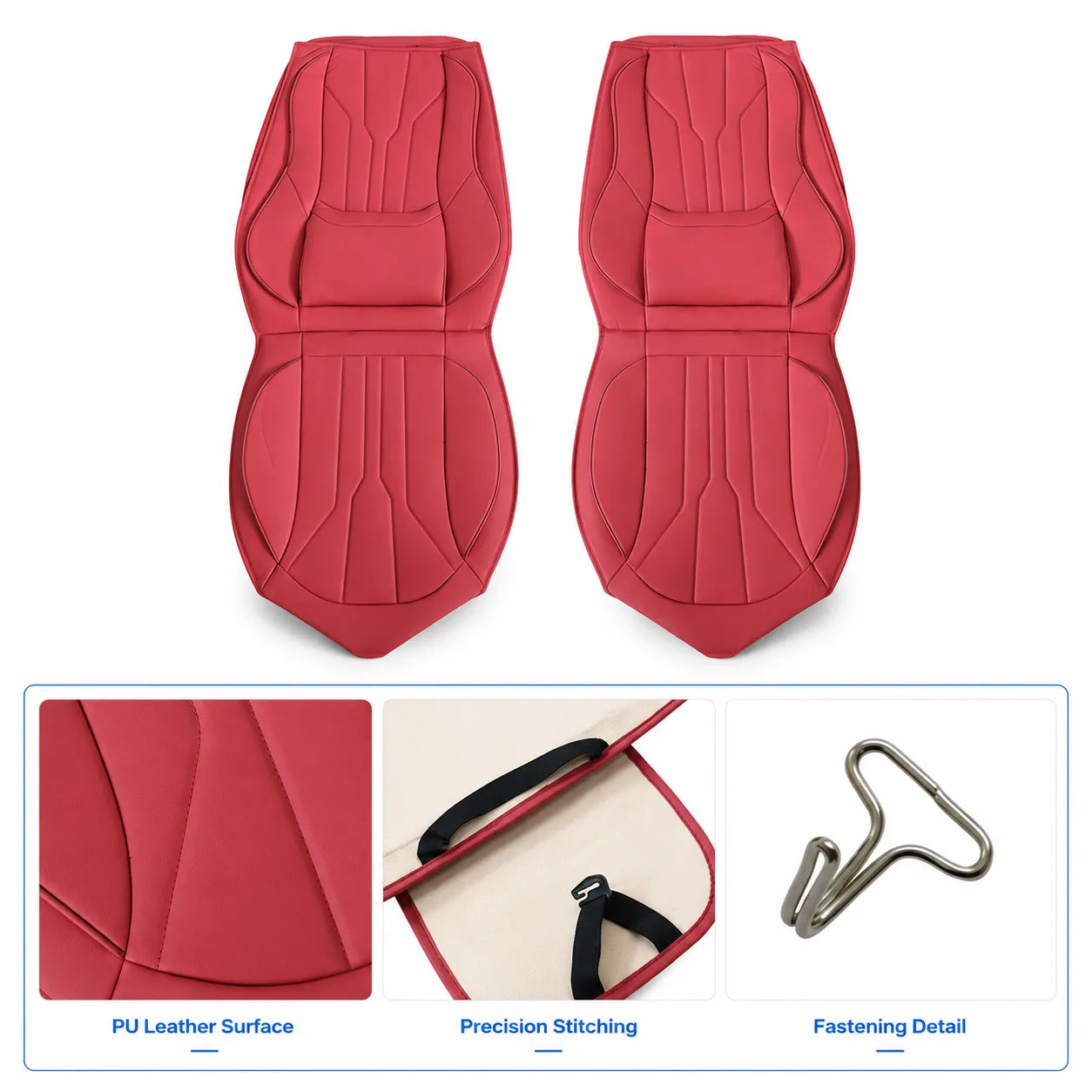 For Toyota Camry Car Seat Covers 5-Seats Front + Rear Protector Leather Full Set