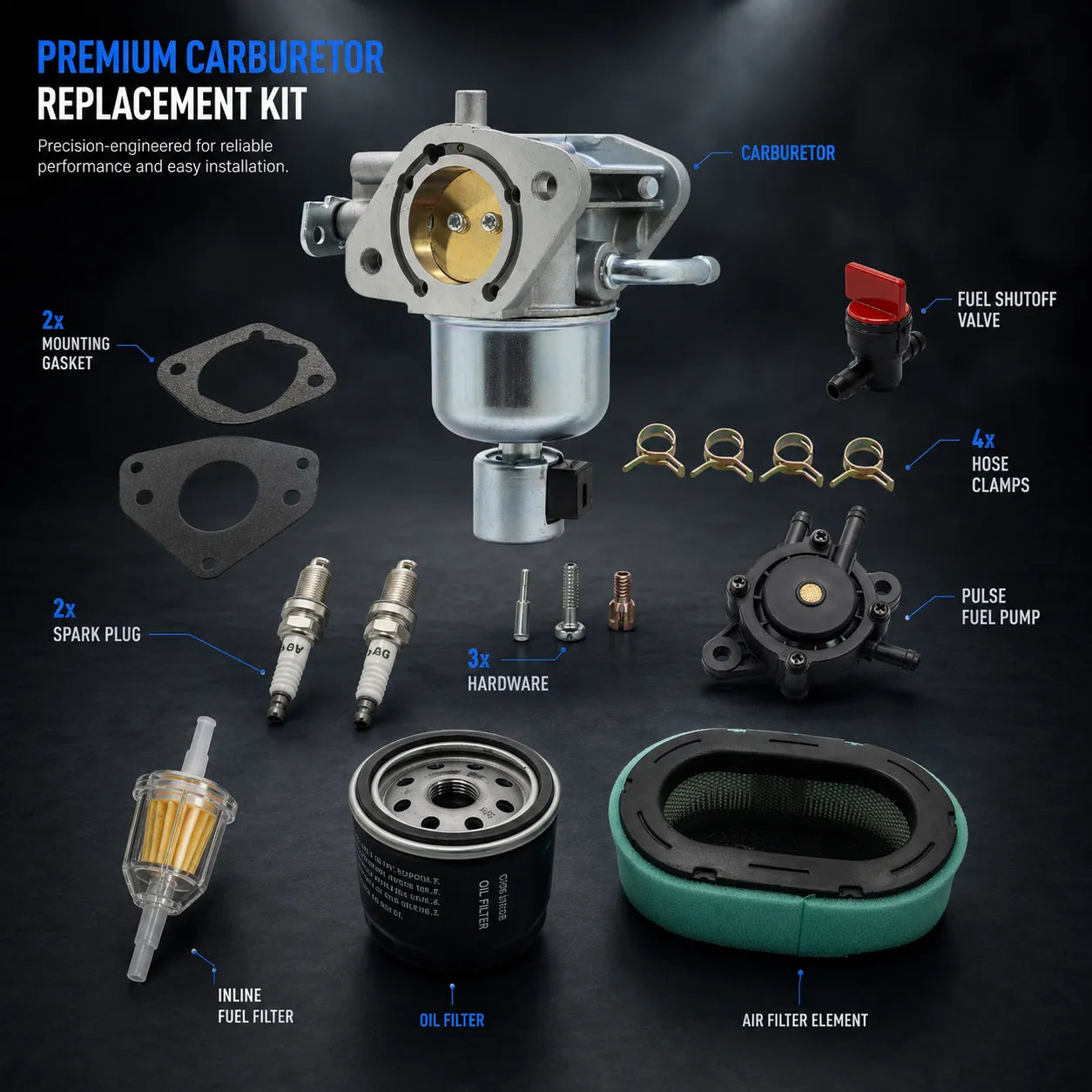 For Kohler 7000 Series 22HP 23HP 24HP 25HP 26HP Engines Carburetor Carb Kit