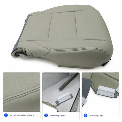 Front Driver Bottom Seat Cover Gray For 2015-2020 Toyota Sienna
