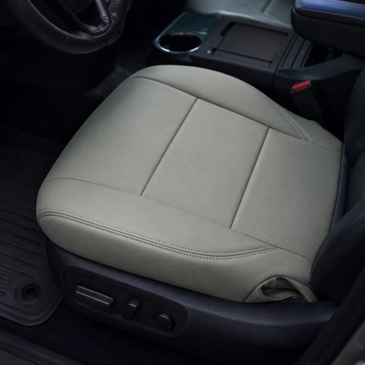 Front Driver Bottom Seat Cover Gray For 2015-2020 Toyota Sienna